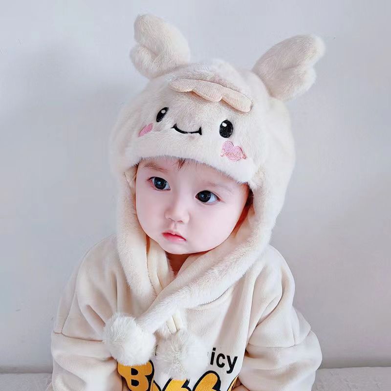 宝宝帽子冬季男女婴幼儿可爱超萌毛毛护耳雷锋帽高颜值网红冬天