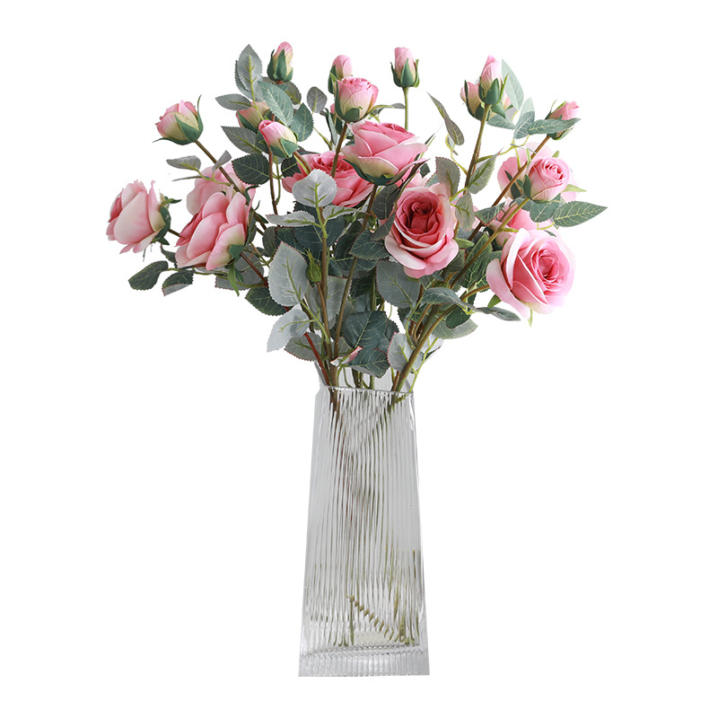 New Chinese Style Home Decoration Fake Rose Flower Bouquet Wedding Road Lead Arrangement 4 Korean Roses