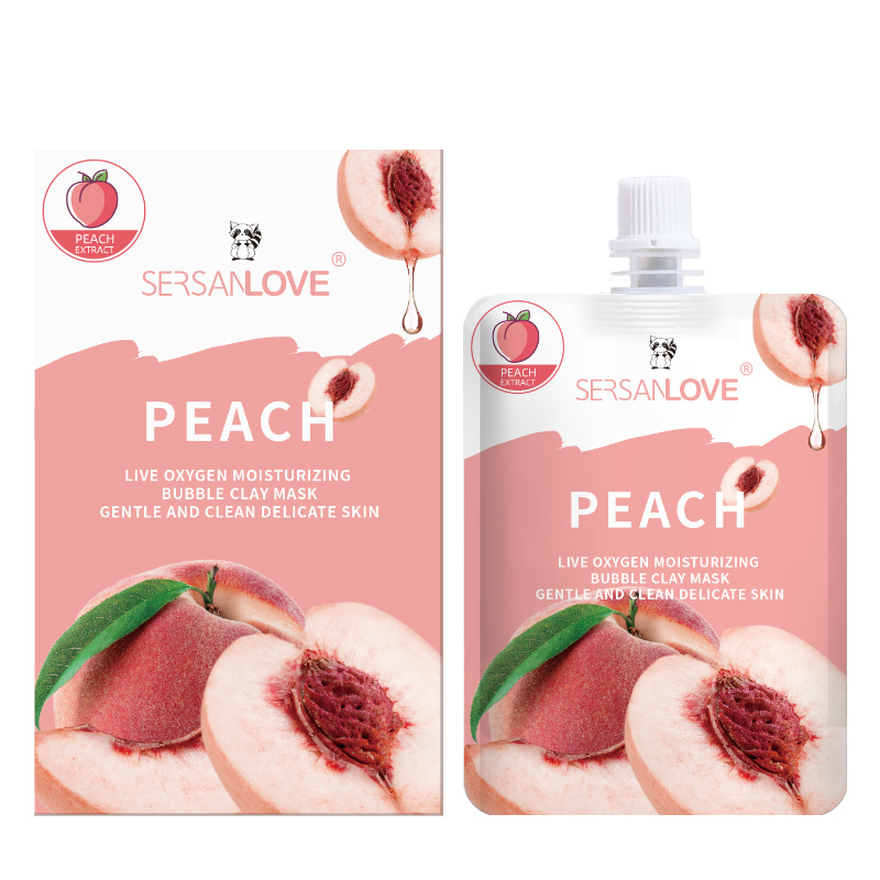 Cross-Border Full English Fruit Bubble Mud Mask Hydrating Moisturizing Deep Pore Acne Cleanser Shrink Pore Mask Wholesale