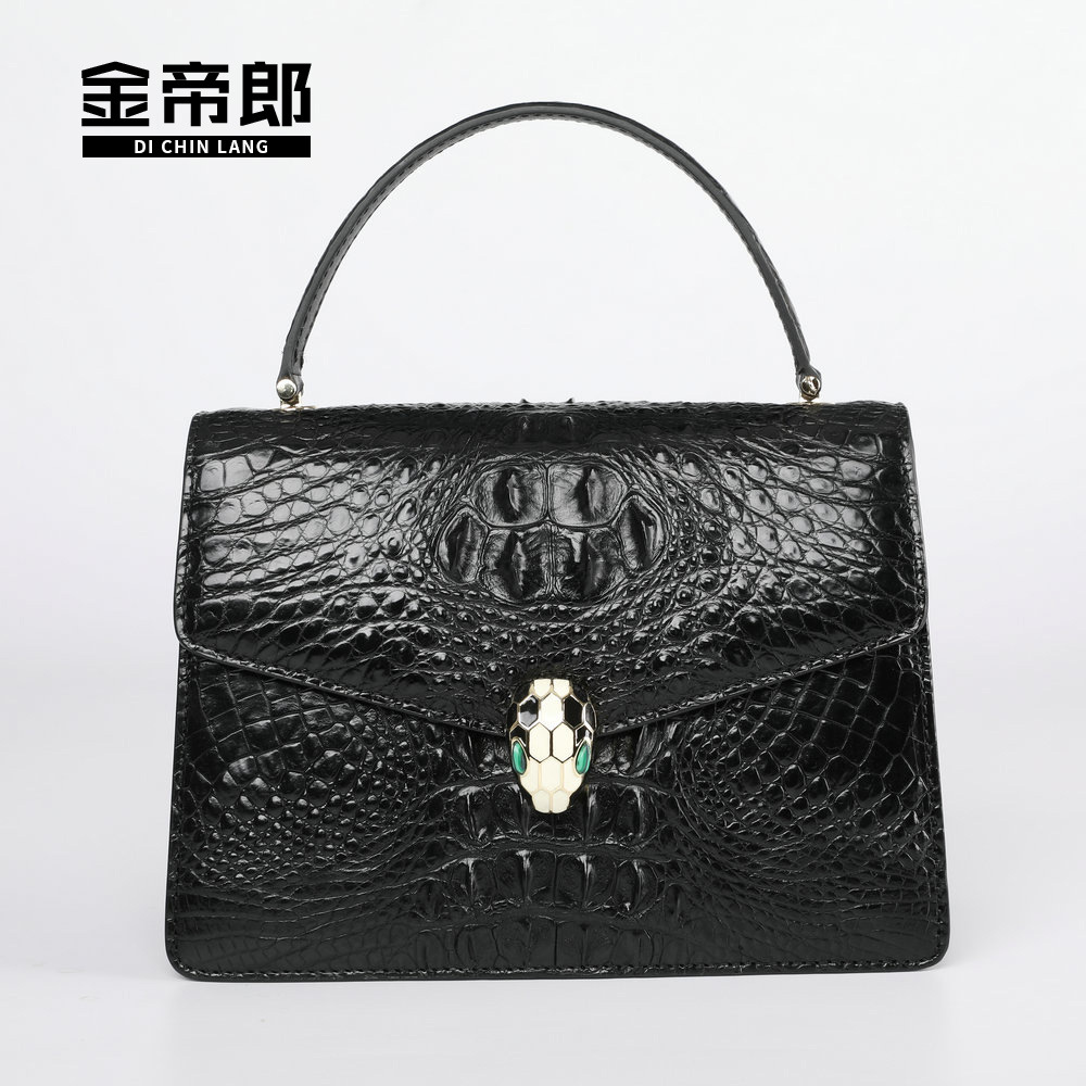 2022新款鳄鱼皮女包真皮包包时尚潮流女士手提包蛇头包单肩斜挎包