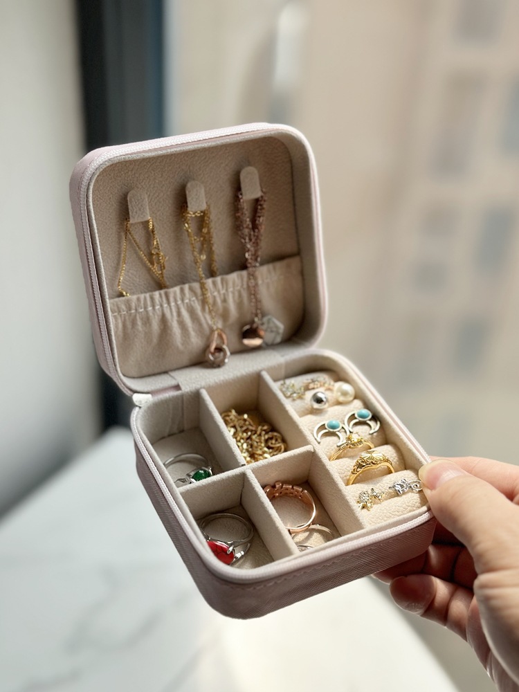 旅游易携带首饰包戒指耳钉耳环项链手链防丢饰品袋拉链收纳整理盒