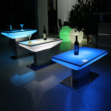 酒吧ktv发光茶几桌子清吧音乐餐吧桌椅LED长方形吧台创意沙发卡座