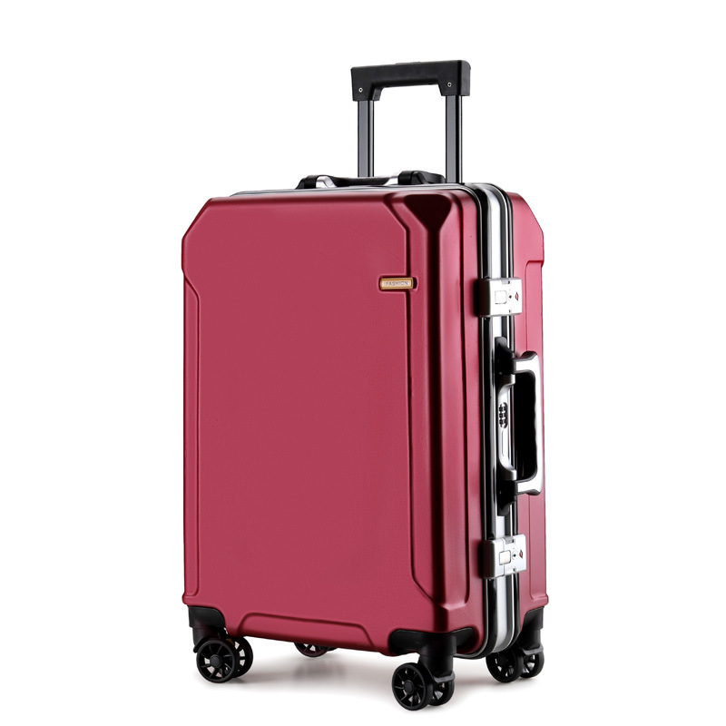 Internet Celebrity Suitcase Luggage Aluminium Frame Luggage Universal Wheel 20 Unisex Student 24 Password Leather Suitcase 26-Inch