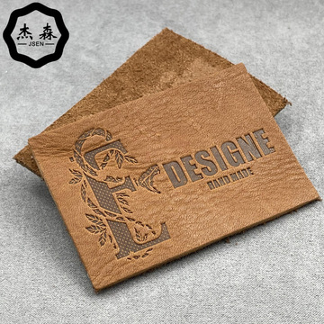 男装现货pu 牛仔裤皮标真皮皮牌logo设计 潮牌服装装饰标真皮皮标