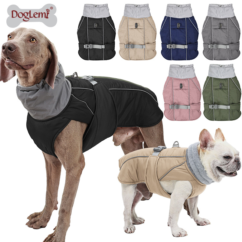 new winter pet dog warm-keeping cotton clothing waterproof thickened clothes for dogs outdoor waterproof clothes for pet dogs