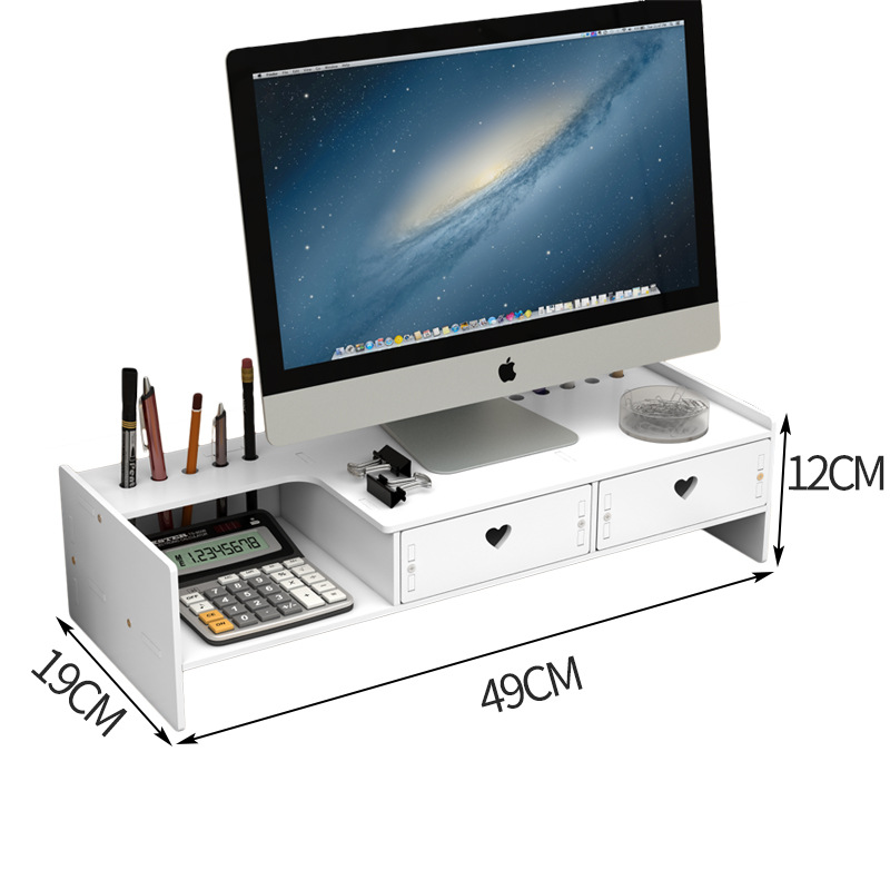 Desktop Display Shelf Drawer Type Storage Bracket Heightening Pad Base Shelf Desktop Computer Height Booster Shelf