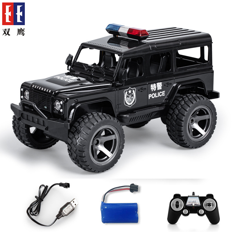 双鹰e363-001路虎警车1:14遥控车特警越野汽车男孩玩具警车批发