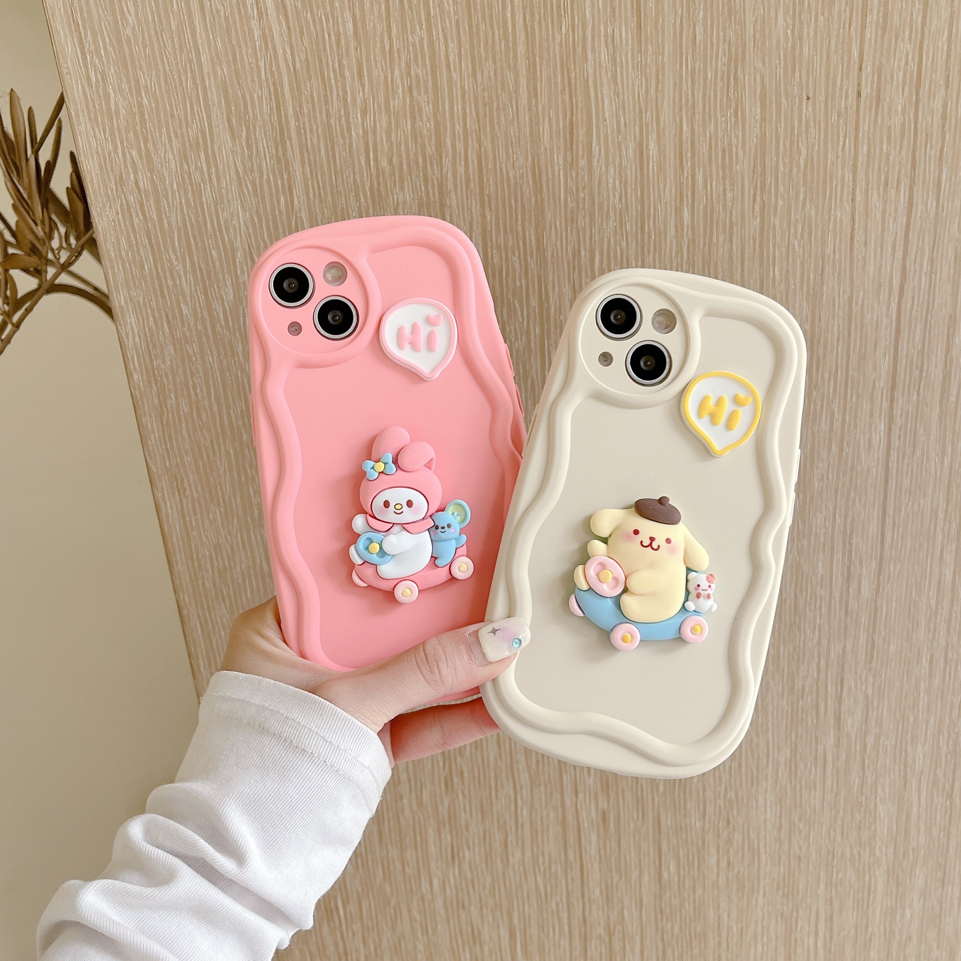 适用苹果12卡通11美乐蒂布丁狗手机壳iphone15粉色护套14可爱diy