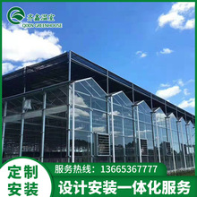 玻璃温室大棚建设安装智能玻璃温室大棚厂家花卉大棚展览展会平台