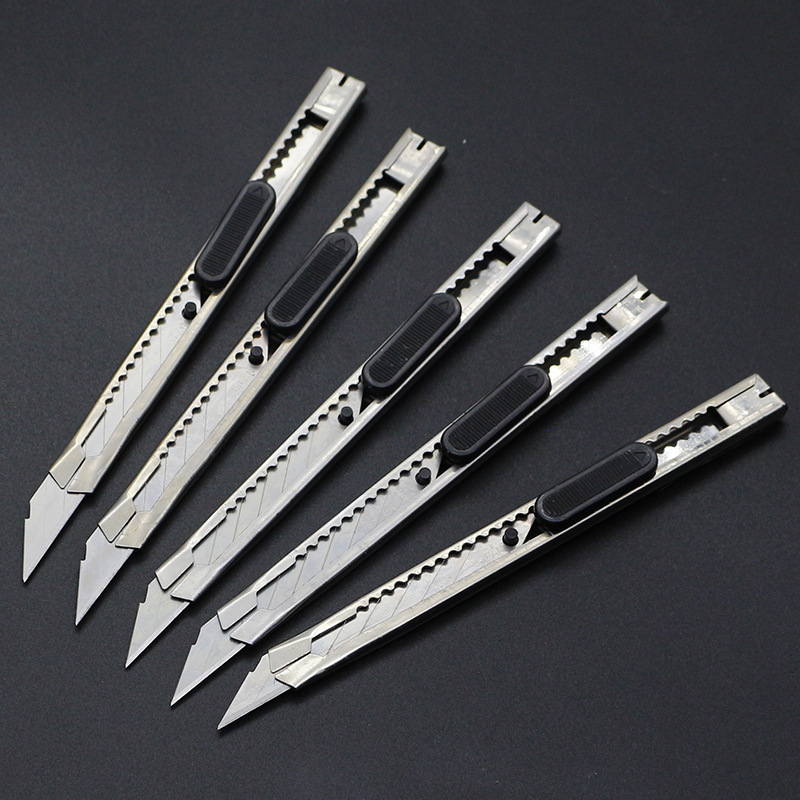 办公美工刀家用金属小号不锈钢修剪刀裁纸拆快递小型刀具厂家直销