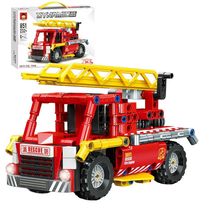 现货代发权益登录查看是否享首单包邮或首单立减颜色851消防车积木17