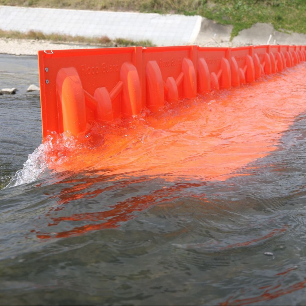 组合式防洪板dz50红色l型塑料挡水板子堤市政水务新型防汛物资
