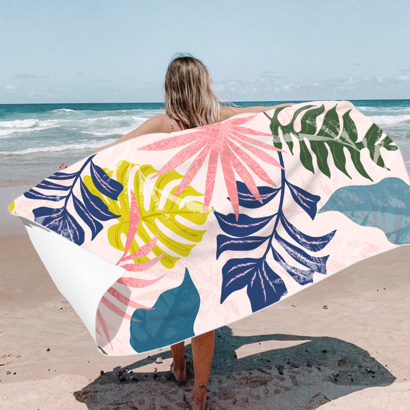 Foreign Trade Popular Style Bath Towel Microfiber Beach Towel Quick-Drying Printing Swimming Absorbent Beach Towel Cross-Border Wholesale