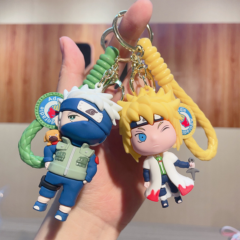 PVC New Anime Naruto Keychain Figurine Doll Pendant Car Key Chain Bag Ornaments Wholesale