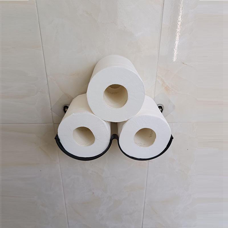 American Cross-Border Bathroom Kitchen Wall Hanging Wave Cloud Shape 2-Layer Tissue Toilet Paper Bung Fodder Storage Rack Tissue Holder