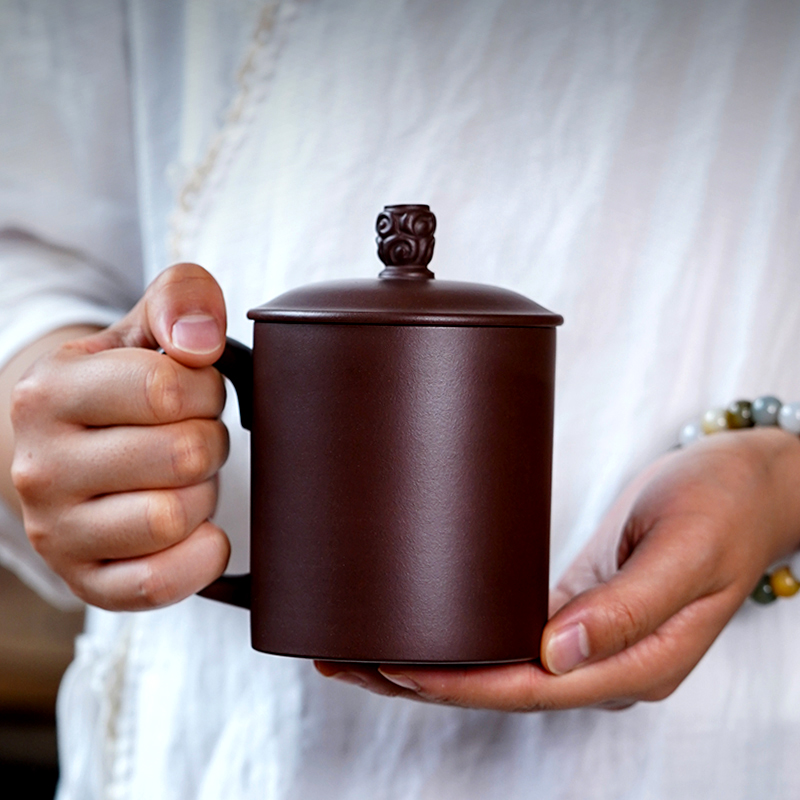 wu1p宜兴紫砂杯男女士款纯手工中式复古茶杯水杯原矿泡茶办公 祥