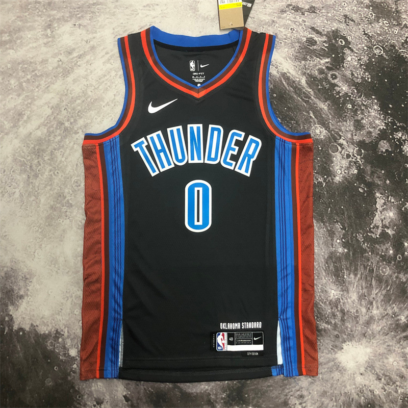 nba23赛季 雷霆队 城市版 0号 威少13号 乔治 2号 亚历山大球衣