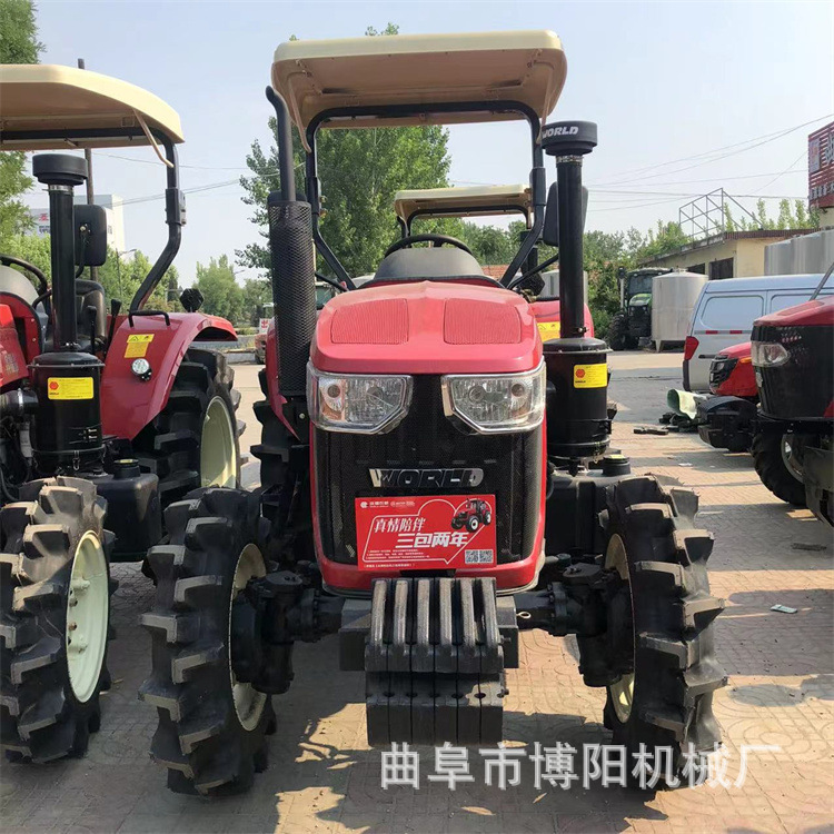 沃得奥龙704拖拉机 农用四驱封闭前桥 新款水田限位强压拖拉机