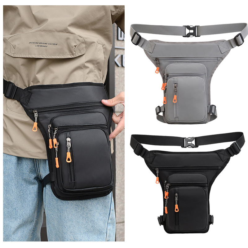 Waist Bag Multi-Functional Casual Shoulder Messenger Bag Men's New Simple Personalized Chest Bag Fashion Trendy Cool Tactical Leg Bag