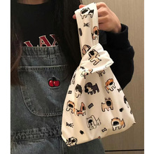 日式和风手腕袋日系套结手腕包手拎包国潮纯棉帆布袋可印刷logo