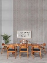 新中式大板桌实木茶桌原木茶台长条形桌椅组合功夫泡茶桌子禅意跨