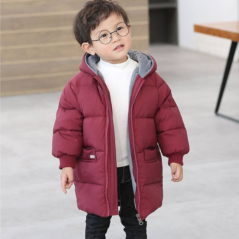 儿童羽绒服中长款男童女童一岁加厚宝宝2洋气3岁婴儿小童冬季外套