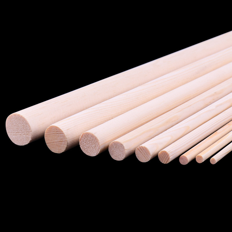 手工diy小木棒圆形木棒抛光松木棒圆棍木质细圆棒松木棍木制品
