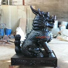 铸造纯铜大型麒麟门狮貔貅故宫狮户外景观公园复古落地雕塑摆件