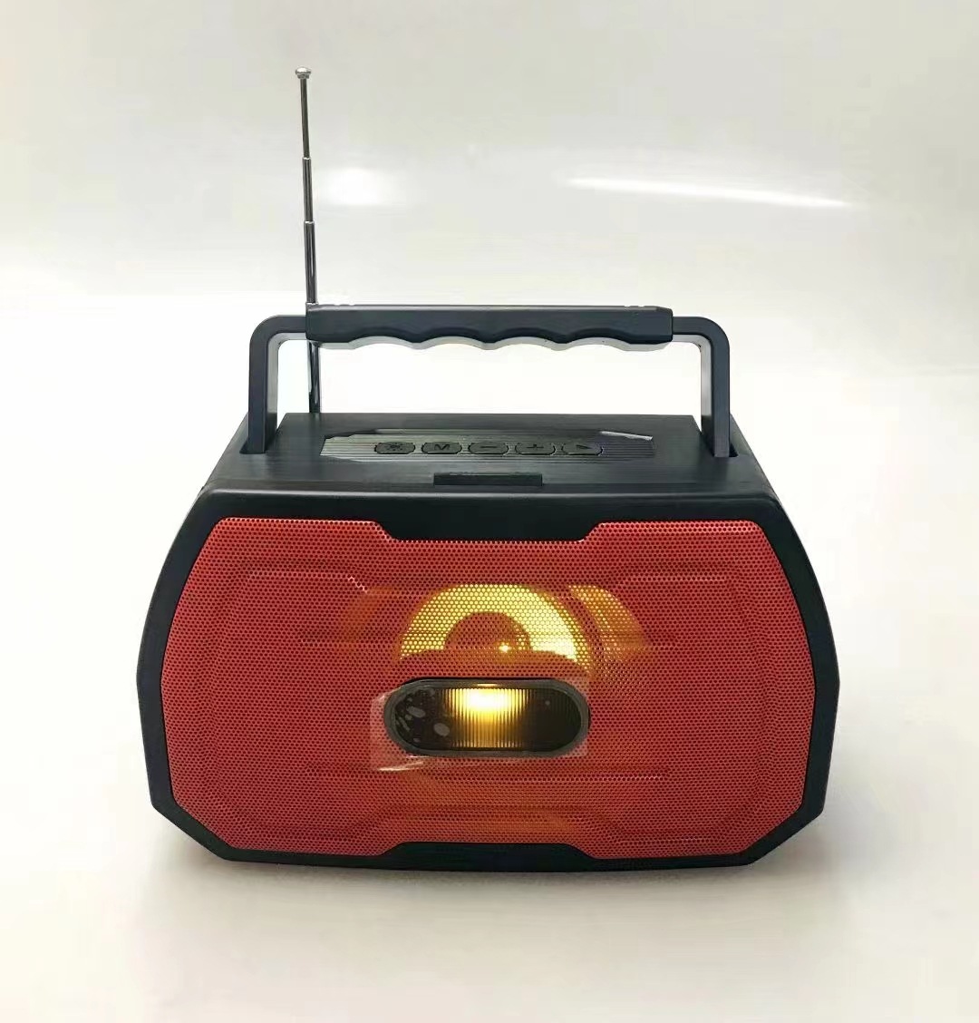 亚马逊防灾手摇收音机多功能手电筒l25太阳能发电收音机复古音箱