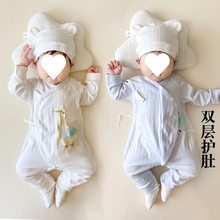 0-3月婴儿和尚服连体衣春秋52码宝宝衣服2儿睡衣秋冬打底代发