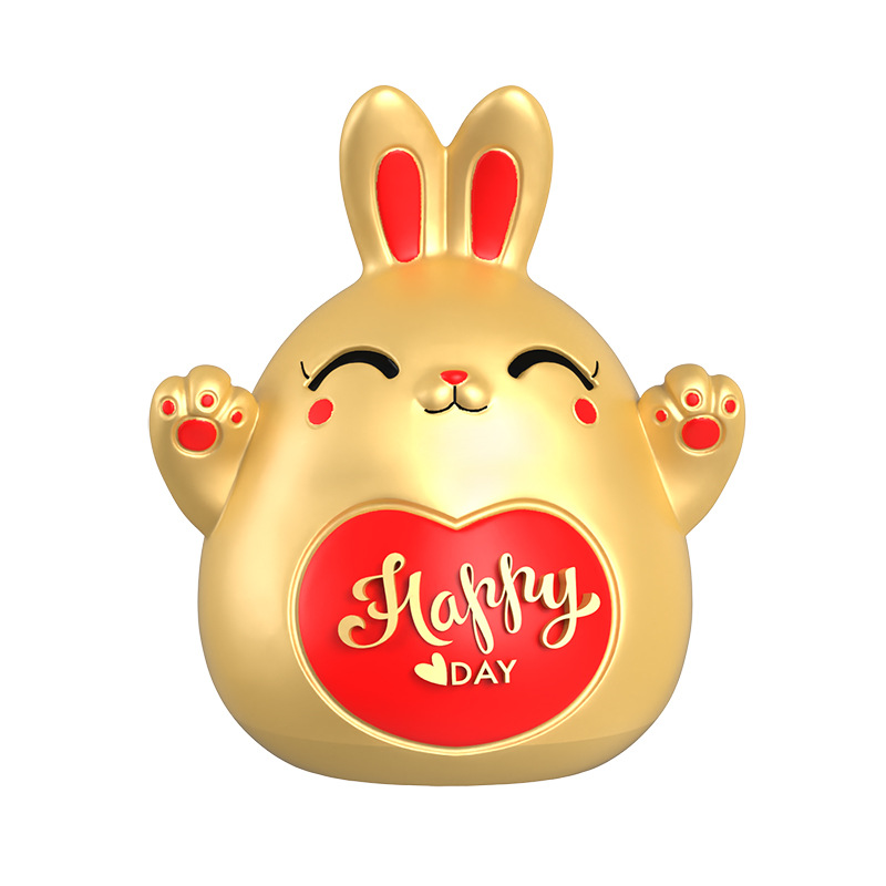 2023 Zodiac Waving Rabbit Coin Bank Large Capacity Only-in-No-out Breaking-Proof Saving Box Decoration New Year Gift