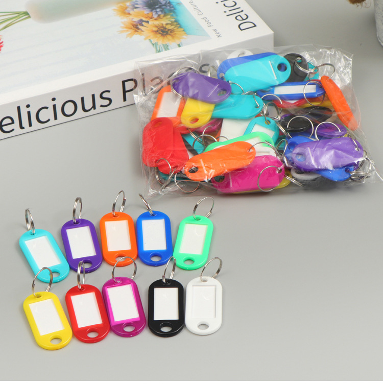 Amazon Hot Sale Plastic Pp Keychain Mark Luggage Tag Hotel Number Card for Classification Key Card