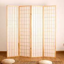 遮挡客厅卧室现代简约屏风折叠移动日式家用实木折屏格樟子隔断帘