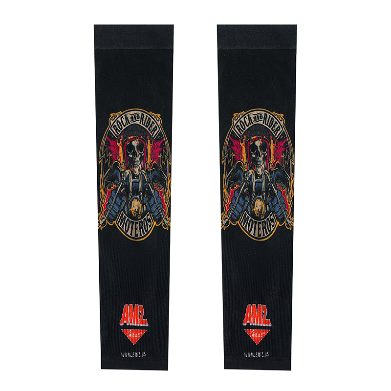 New Tattoo Sun Protection Oversleeve National Fashion Summer UV Protection Outdoor Riding Net Red Flower Arm Ice Sleeve Tattoo Arm Sleeve