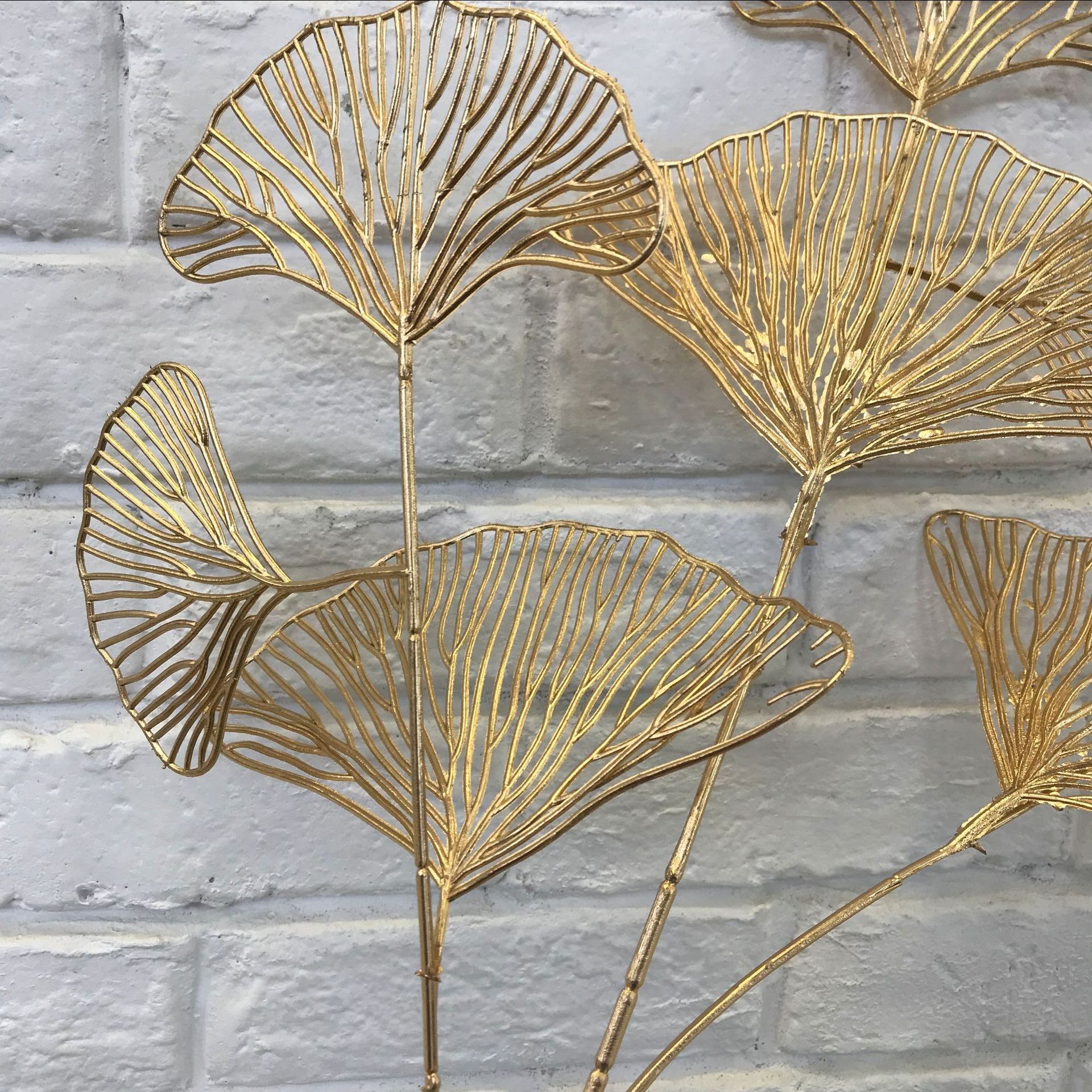 仿真圣诞金色装饰花福桶塑料叶材银杏叶红果子扇叶尤加利春节摆饰