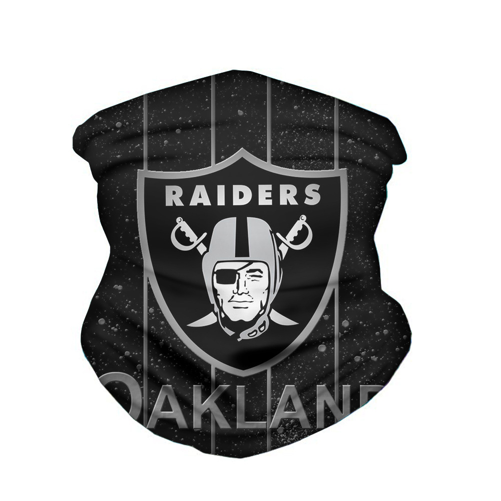 nfl橄榄球奥克兰突袭者魔术头巾 百变防尘3d户外骑行面罩围巾围脖