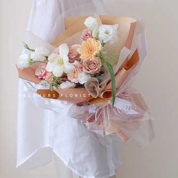 卓林网红opp英文幸运有你透明玻璃纸花束鲜花包装花店花艺包花纸