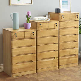 多层实木抽屉式收纳柜卧室储物柜子宝宝衣柜家用五斗柜儿童整理箱