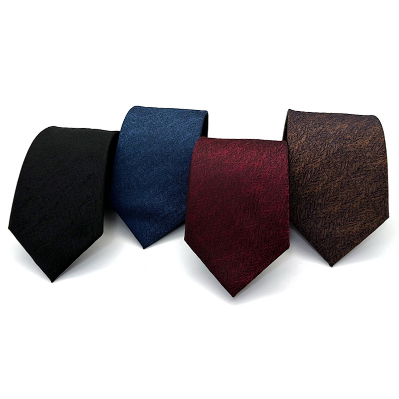 领带男士商务正装纯色提花暗纹低调高级优雅时尚潮流 手打宽版8cm