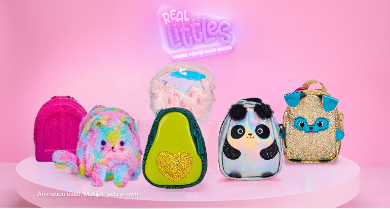 正版real littles超市小精灵炫彩小背包文具迷你书包玩具惊喜盲盒