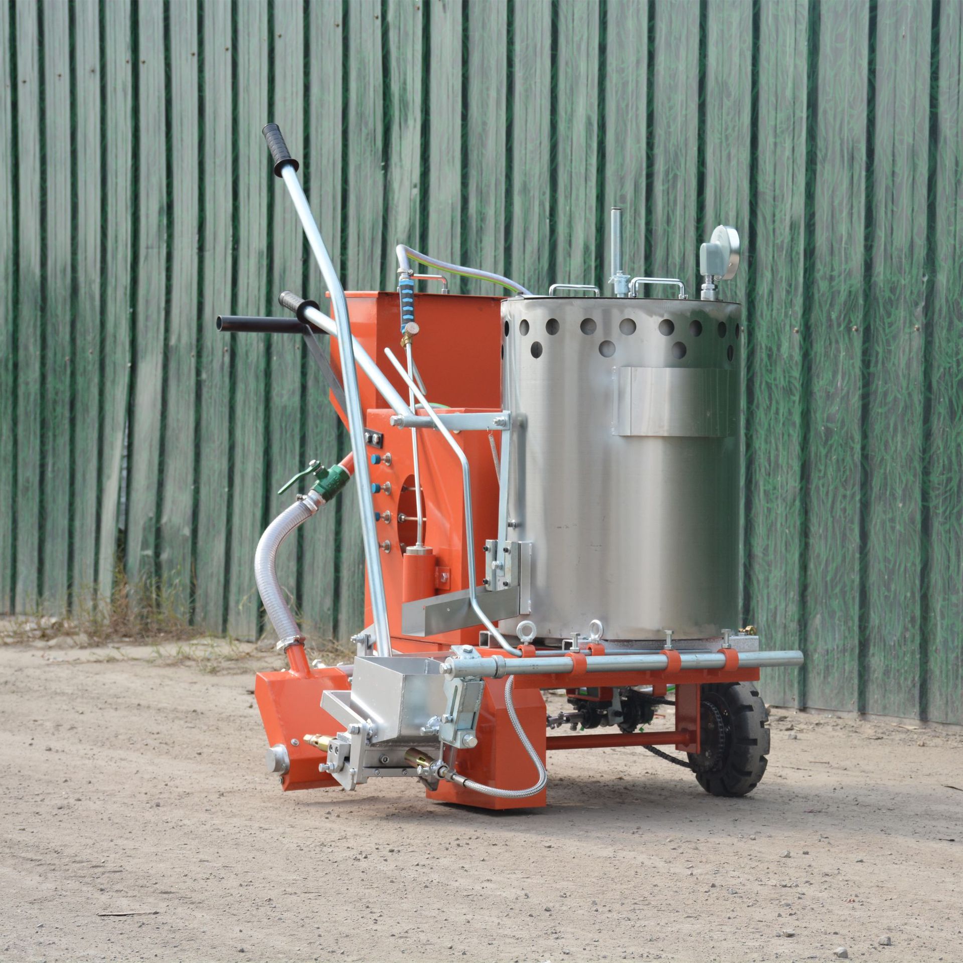 热熔划线机一体机手推马路道路斑马线标线机震荡划线机热熔釜画线