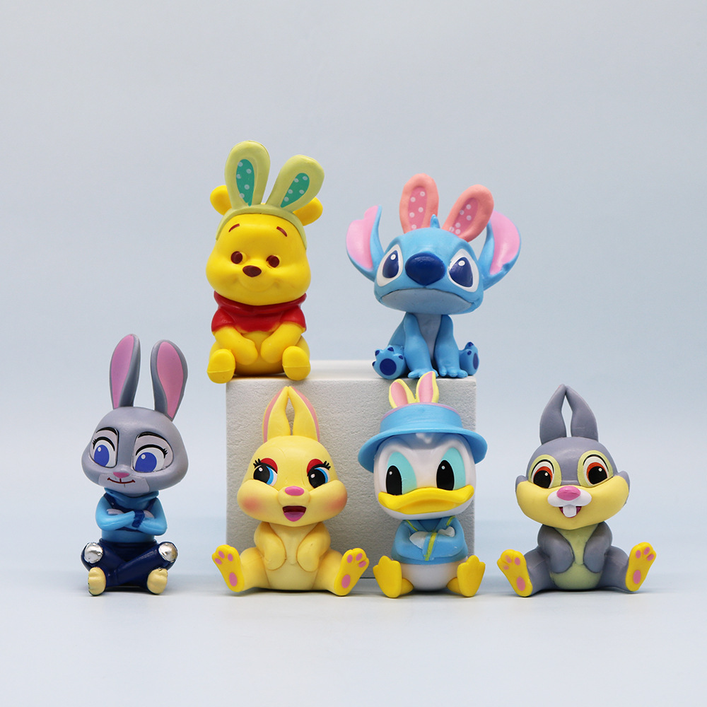 Winnie the Pooh Stitch Donald Duck Cos Rabbit Where Is the Hand-Made Doll Doll Machine Fashion Decoration Model