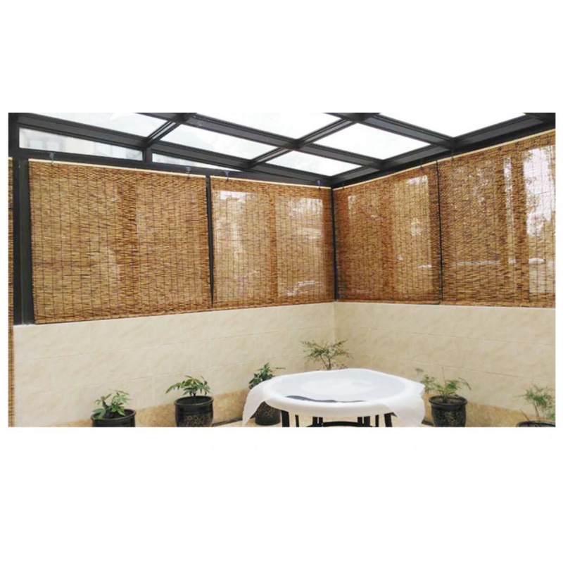芦苇帘子大卷草帘苇帘竹帘隔断帘遮光遮阳复古装饰吊顶升降竹卷帘