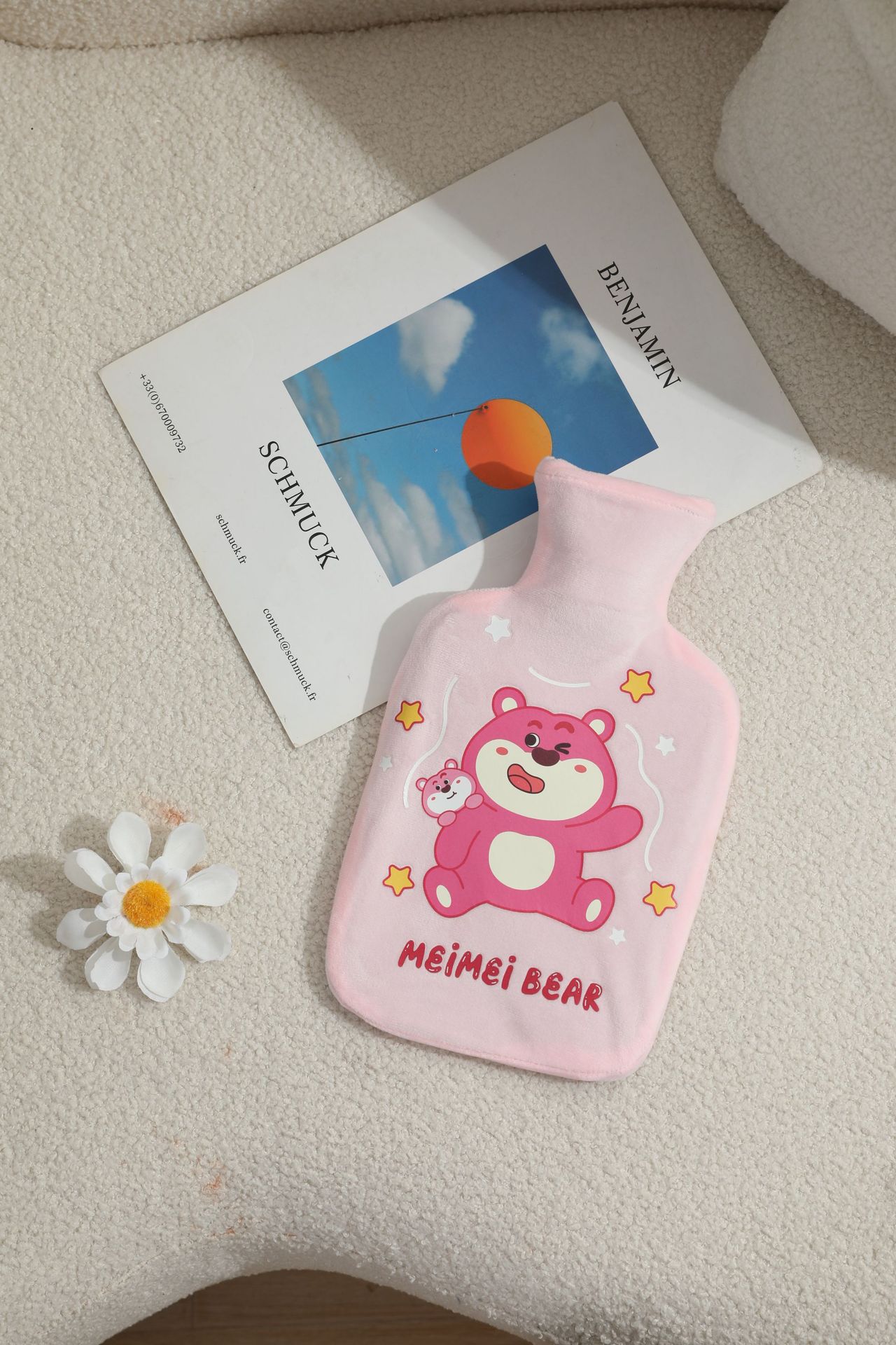 Cartoon Plush Irrigation Hot Water Bag Wholesale Student Portable Water Injection Hot Water Bottle Girls Warm Belly Compress Hand Warmer