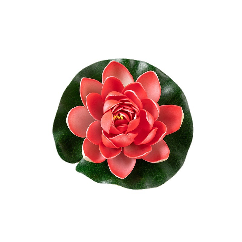 Simulation Lotus Water Lily Artificial Flower Pool Decoration Floating on Water Lotus Dance Props EVA Foam Feel Lotus