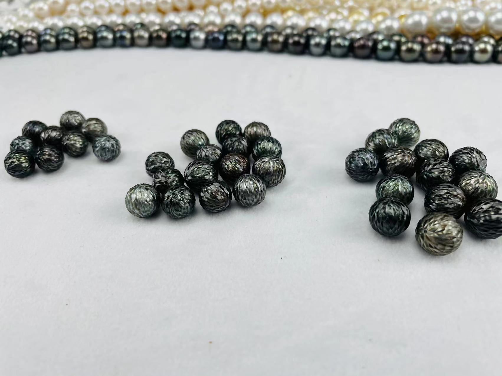 4/14【直播产品】海水珍珠大溪地黑珍珠 龙鳞珠颗粒裸珠