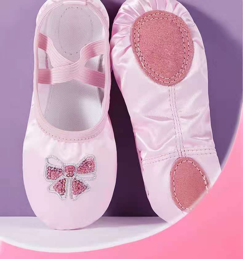 舞蹈鞋绣花鞋舞台儿童芭蕾舞鞋软底鞋舞蹈运动鞋平底女鞋夏