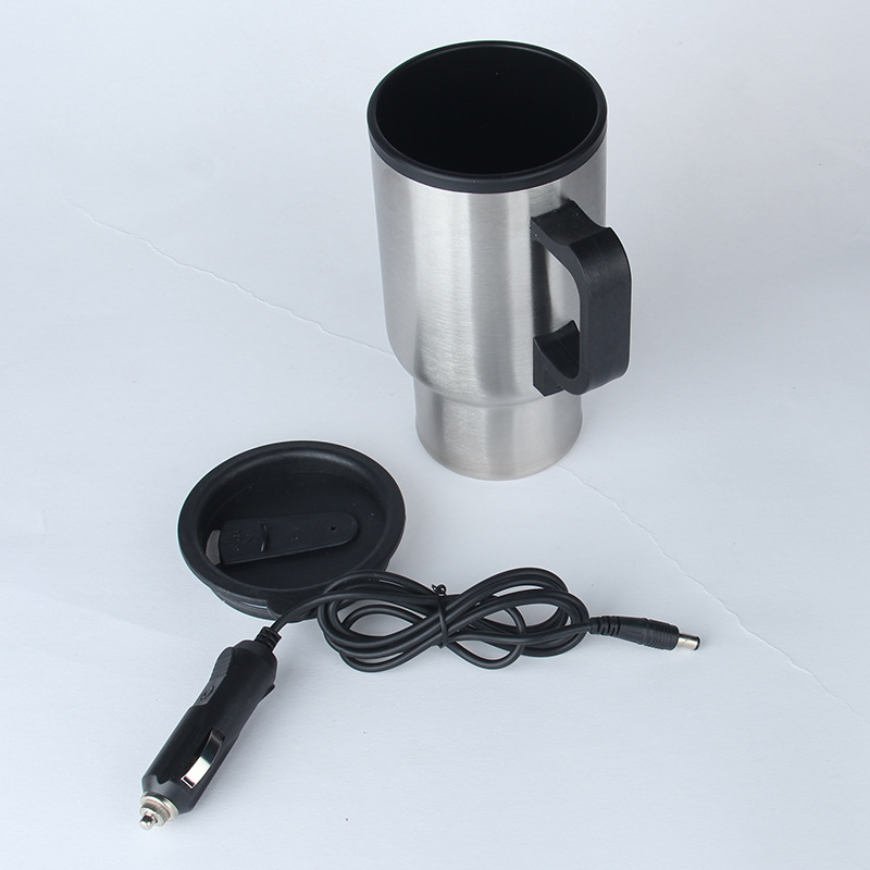 【厂家直销】经典款插电汽车杯内塑料外不锈钢创意定制水杯保温杯