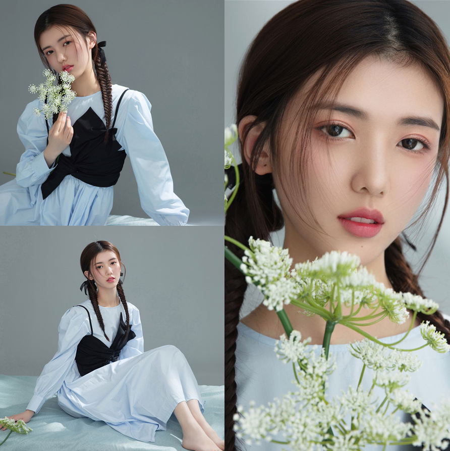 纯洁学院风蝴蝶结款长裙子拍照服影楼少女小清新连衣裙写真摄影服