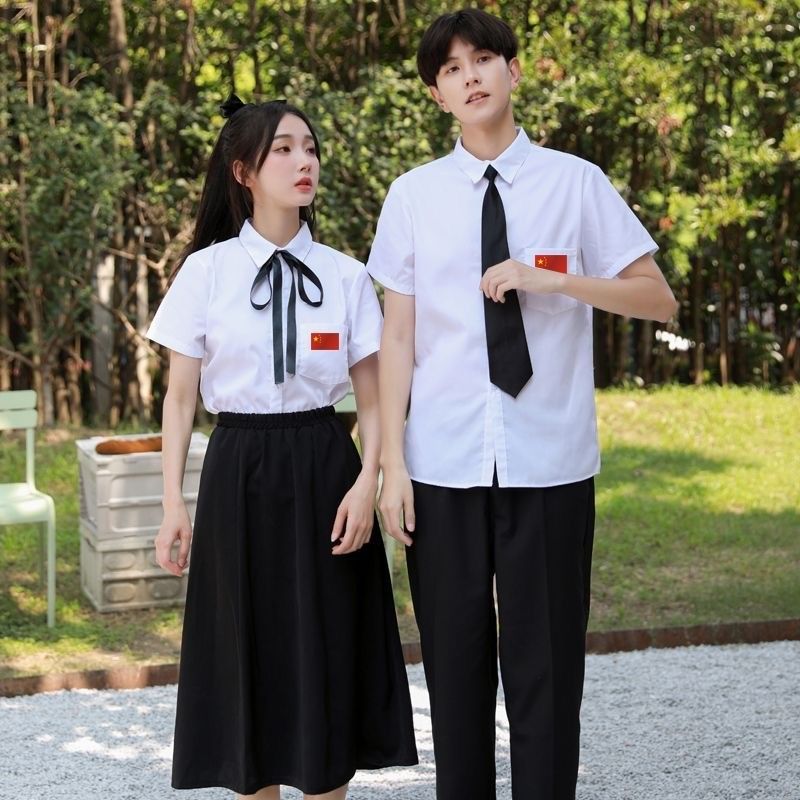 班服夏季套装学院风高中校服初中学生女生演出毕业照运动会表演服